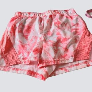 Staccato Athletic PullUp Shorts Mesh Sides Elastic Waist Pink White 8-10